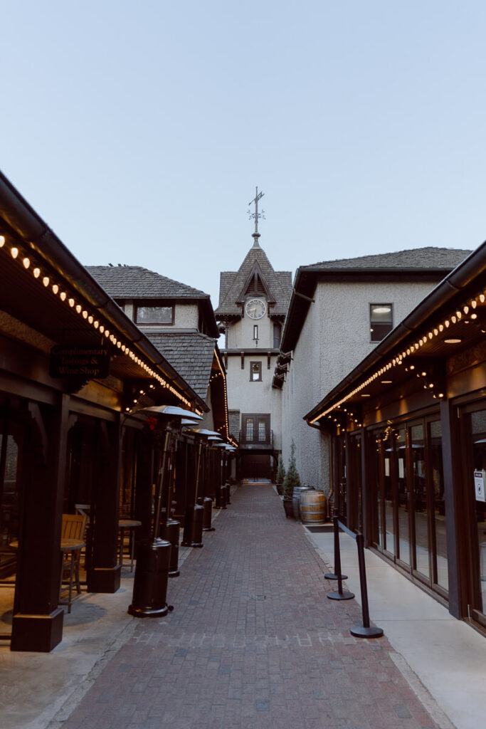 Alleyway leading to the clock tower at Biltmore