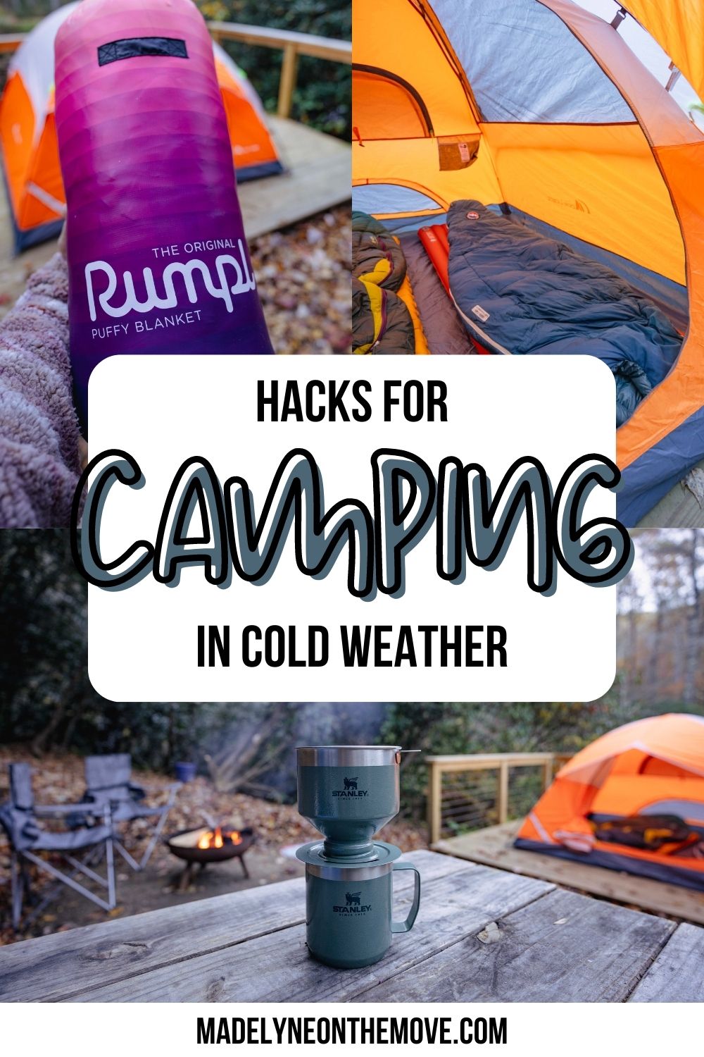 Hacks for keeping warm in a tent