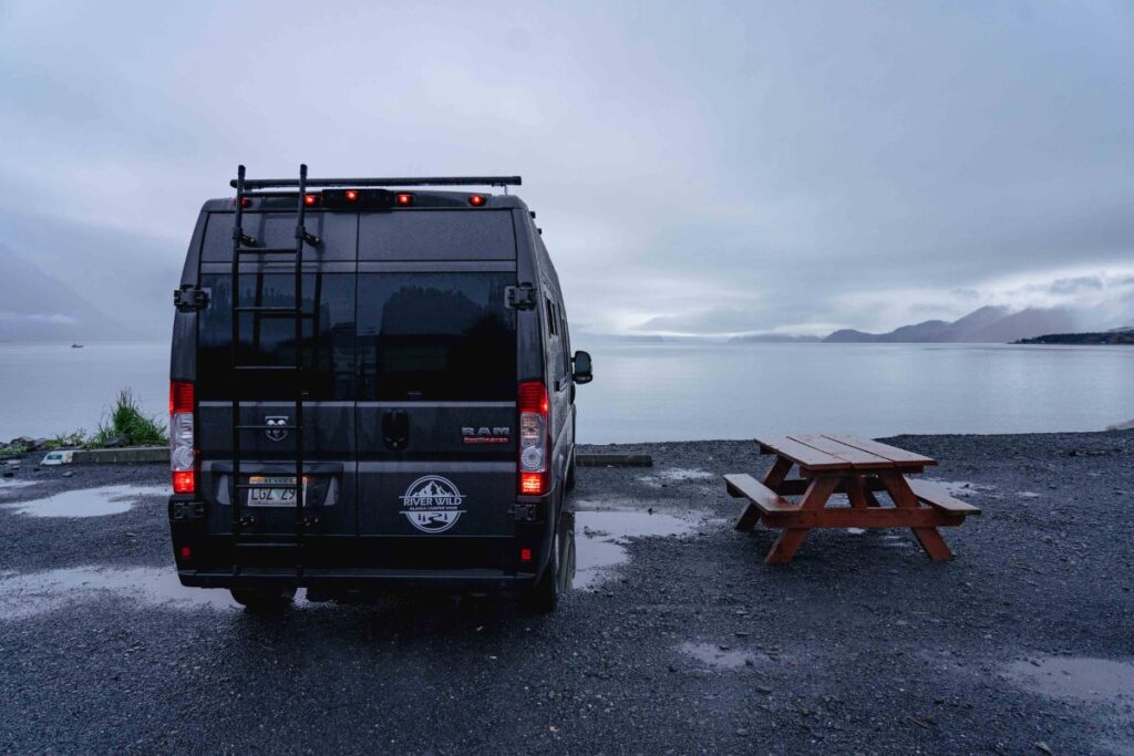 Campervan at the Iditarod Campground in Seward, AK