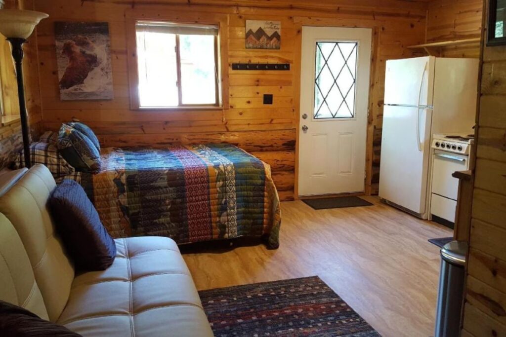Interior of the Talkeetna Fireweed Cabins 