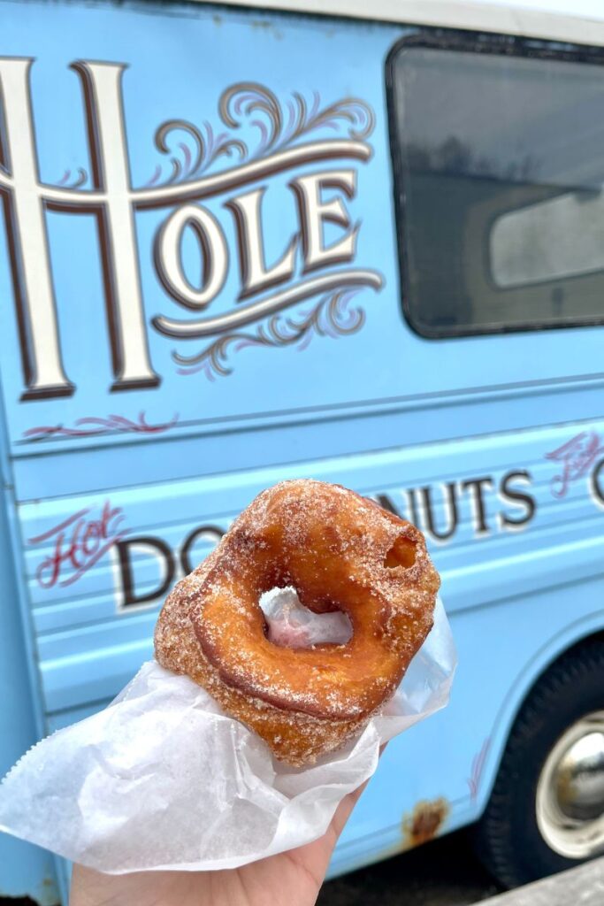 Cinnamon sugar doughnut from Hole Doughnuts in Asheville